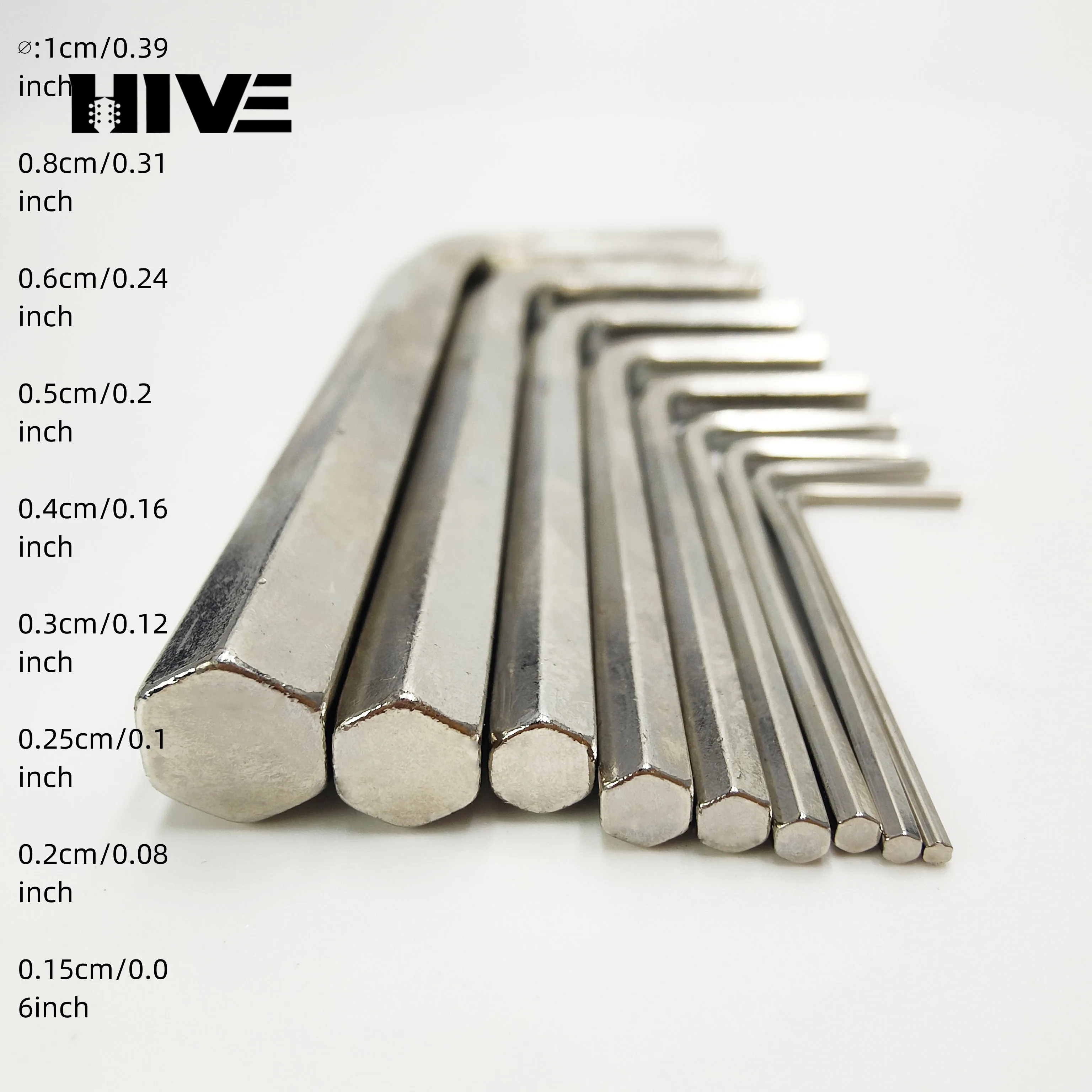 

9pcs/set Hex Wrench Set Combination Ball Head Flat Head Hex Wrench For Electric Guitar String Instrument Accessories