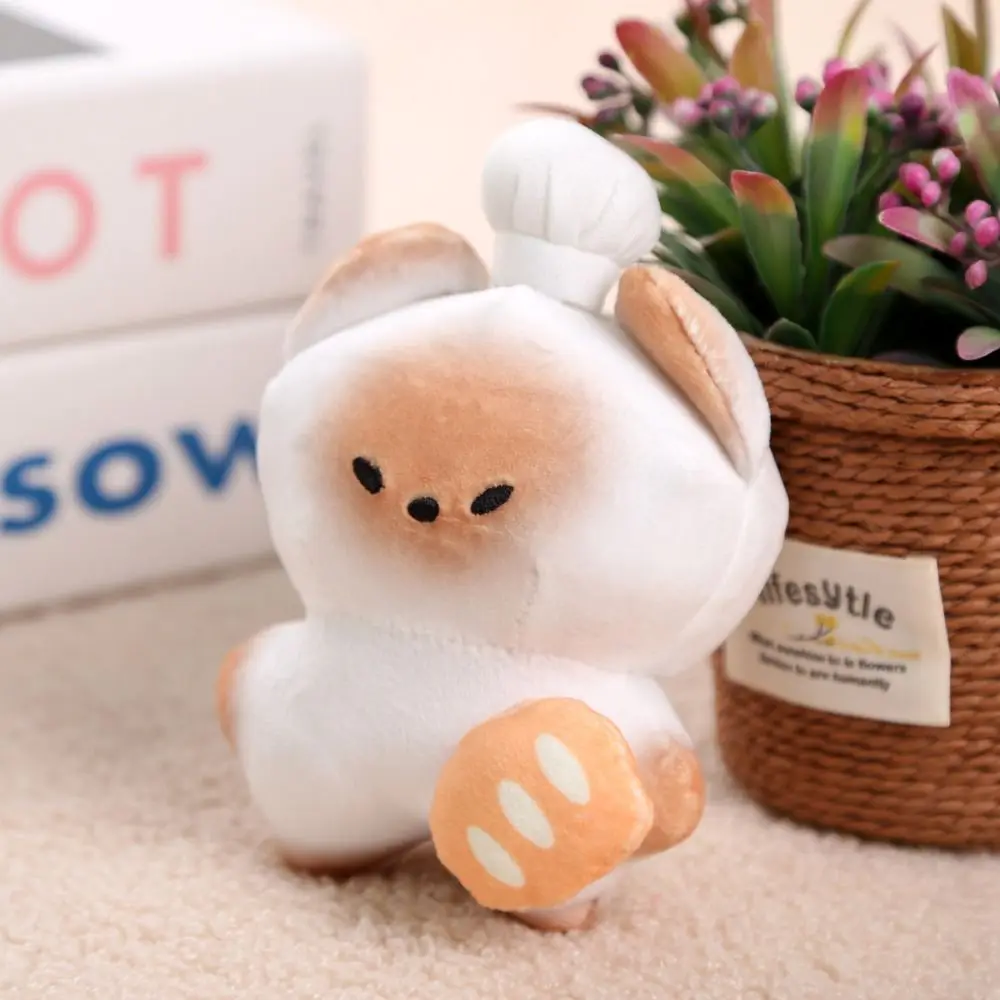 

PP Cotton Animal Bread Cat Keychain Collection Comfortable Plush Cat Keyring Cartoon Fluffy Stuffed Animal Bag Pendant