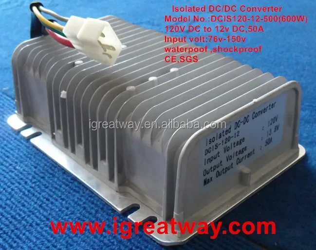 New GW 120V to 12V 50A Isolated DC-DC On-Board Converter 600W Peak Power Single Output CE Certified for Replacement/Repair