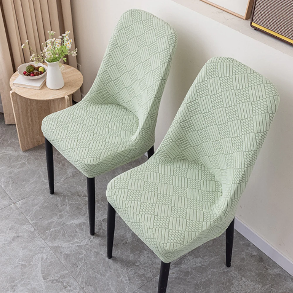 Big Size Curved Back Elastic Chair Cover Nordic Dining Modern Backrest Special-Shaped Chair Covers Backrest Stool Cover New