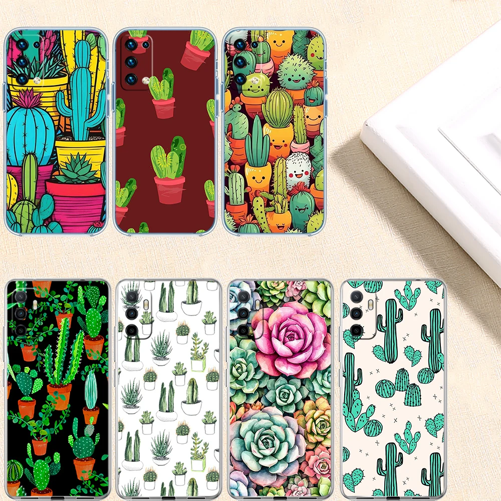 Funda para Teléfono con Diseño de Cactus y Suculentas en Acuarela DI53 para Motorola Moto G40 G04 G05 One Ace Action Fusion + Plus Hyper Macro Vision Zoom
