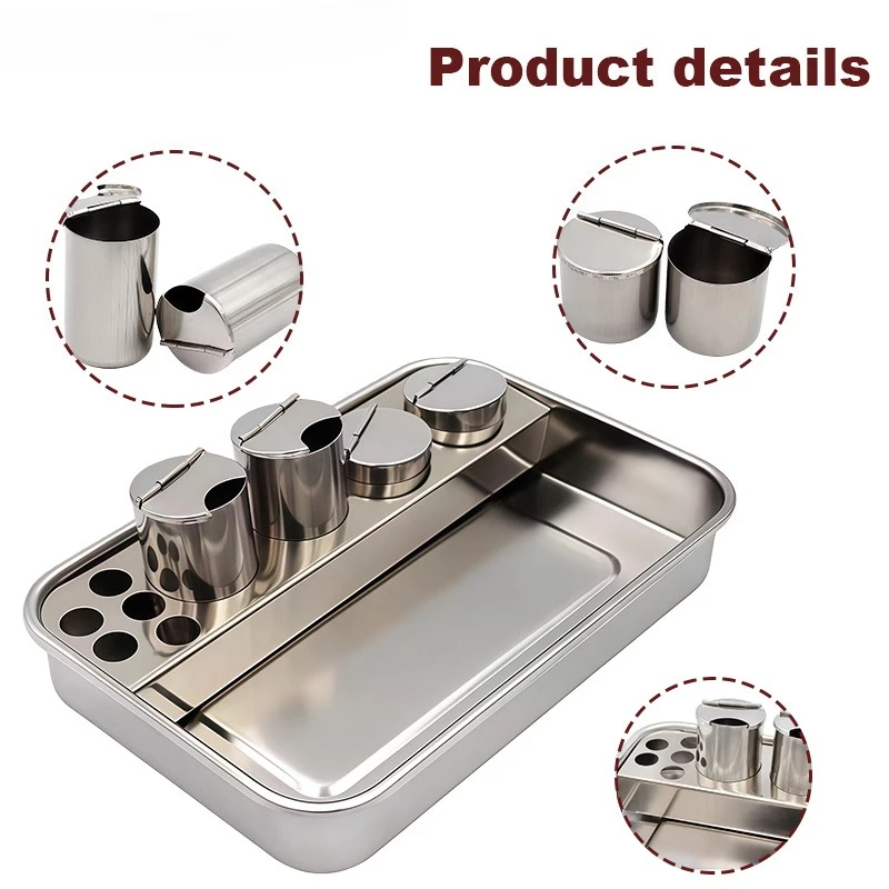 

1Pcs Oral Stainless Steel IV Tray Nurse IV Treatment Tray Medical Dressing Change Surgical Instrument Care Sterilization Tray
