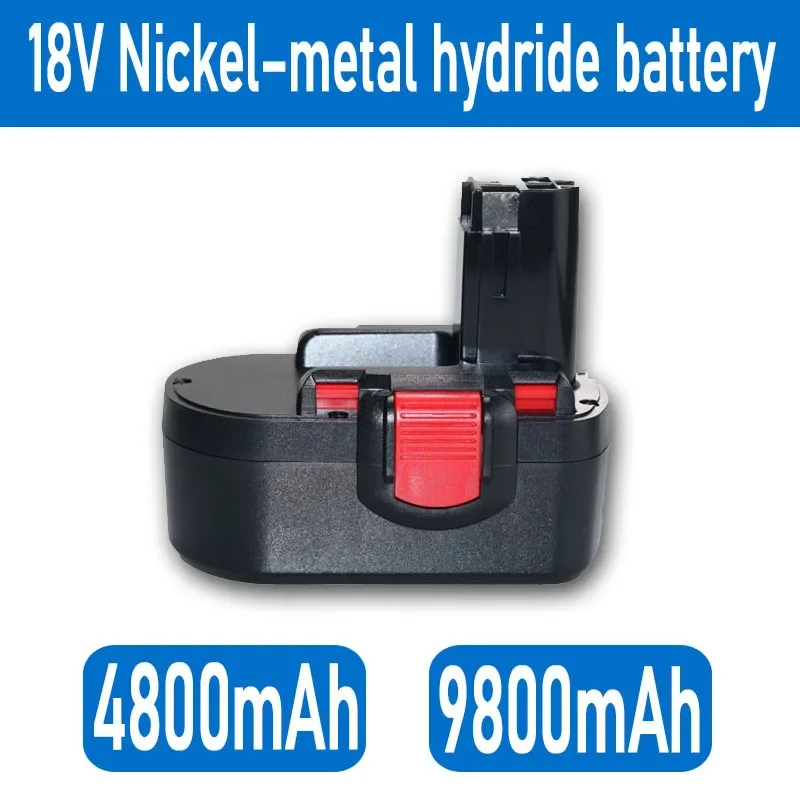 

For 18V 4.8Ah/9.8Ah Battery Compatible with Bosch BAT181 BAT025 BAT026 BAT160 BAT180 BAT189 PSR 18 VE-2 GSR VE-2 GS