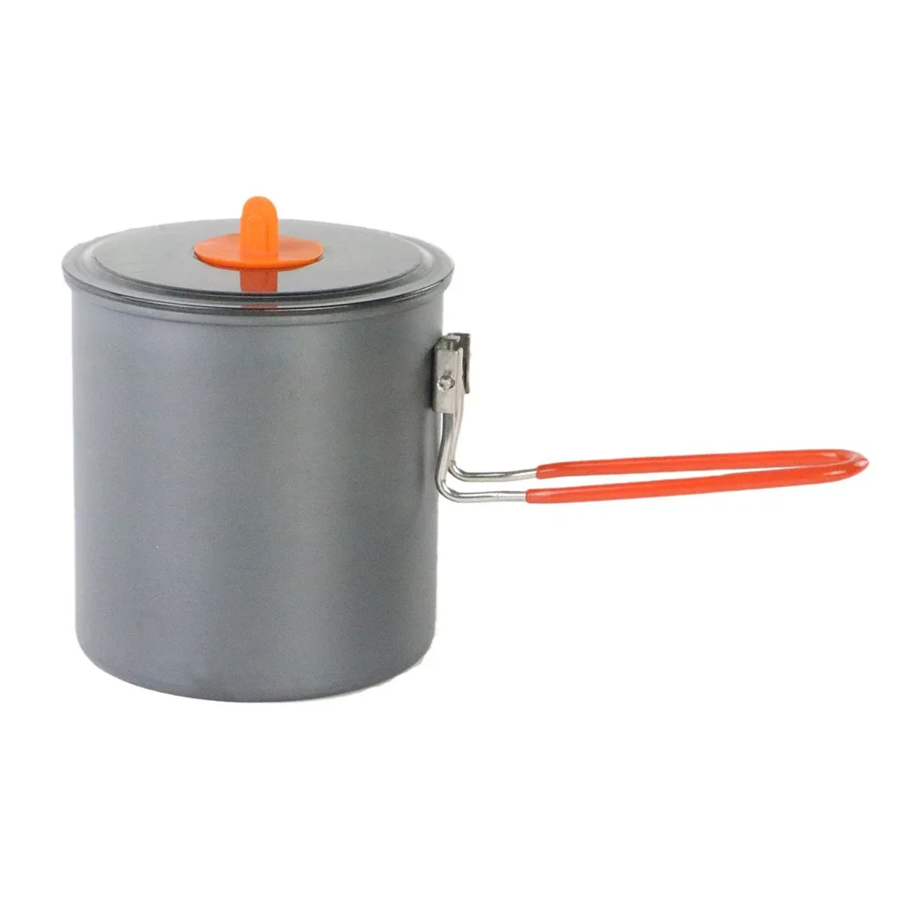 Non-Stick Camping Pot Set: Camping Trip Approx.115x115x120mm Anodized Pot with Easy Clean Feature