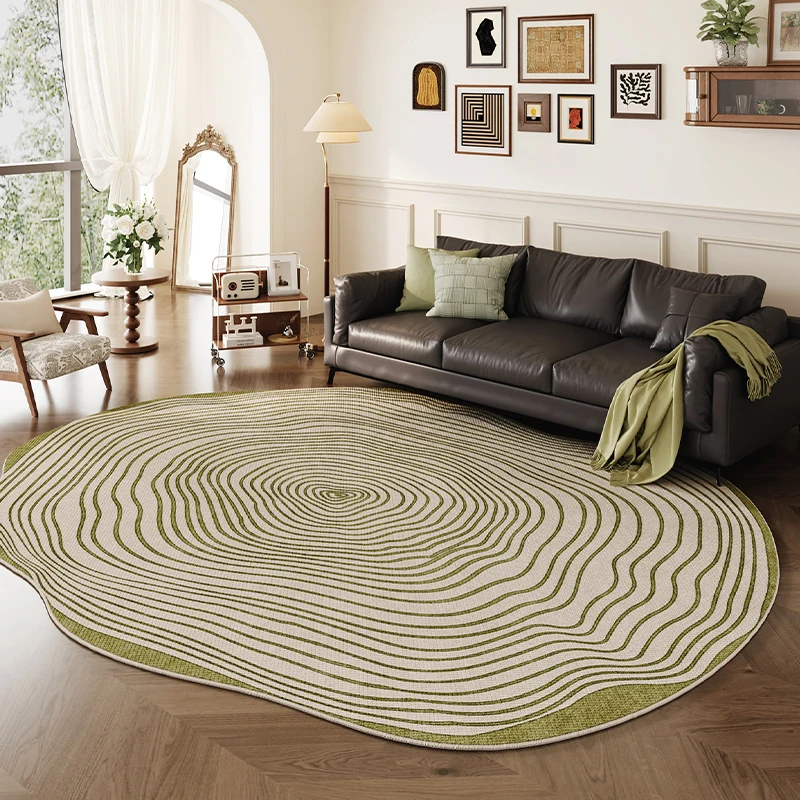 Irregular Shape Bedroom Decor Green Carpet Nordic Style Carpets for Living Room Home Washable Floor Mat Anti-slip Study Soft Rug