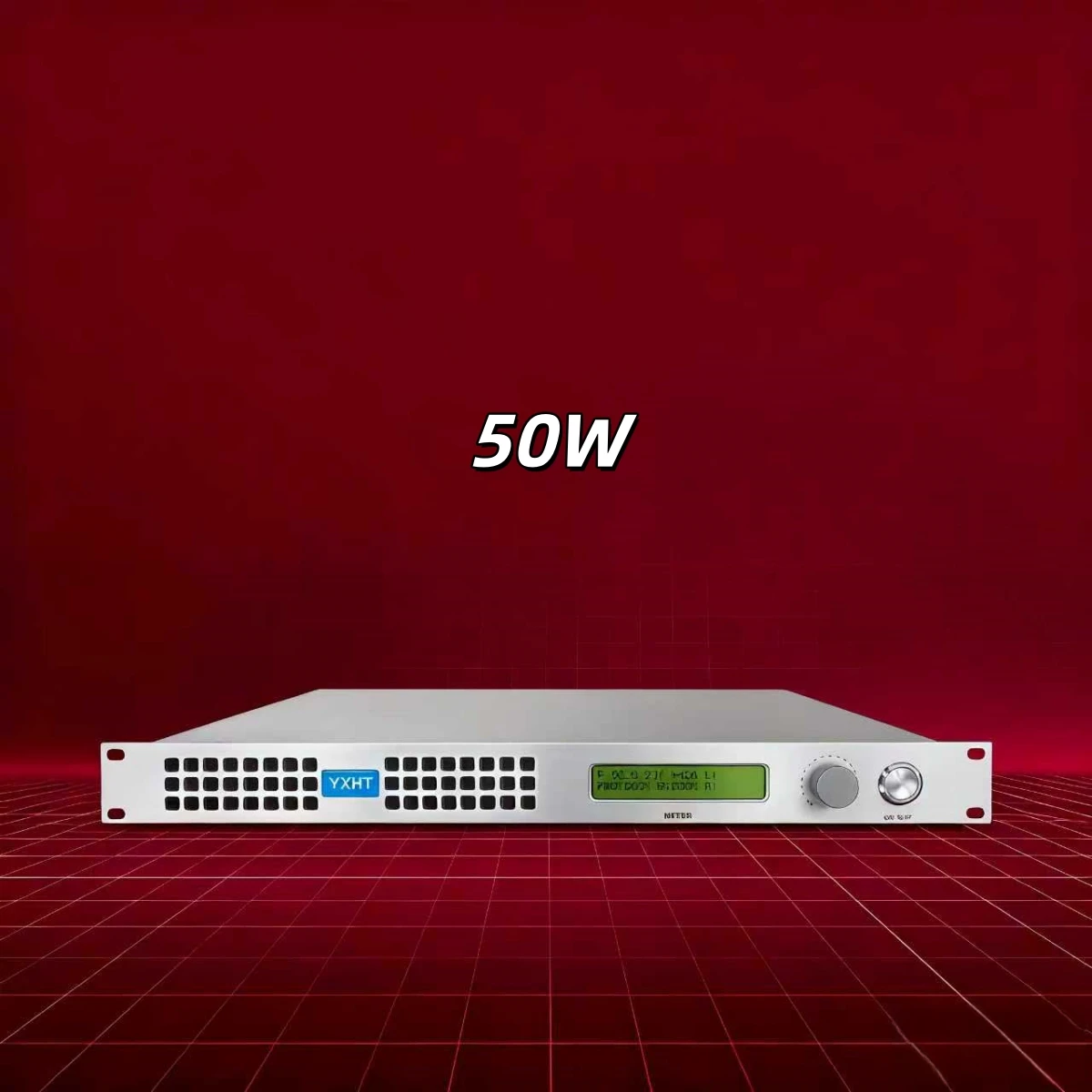 

Professional 50W FM Transmitter, Low Working Noise, for Radio Station/Stage/Aviation Ground, Power W-Display, Knob Control