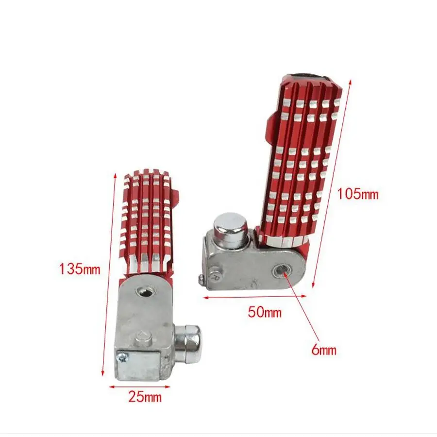Falten pedal für citycoco Elektro roller E-Bike Motorrad Dreirad Legierung Fuß stütze Roller Motorrad Falten Pedal Fuß klammer – Detail 2