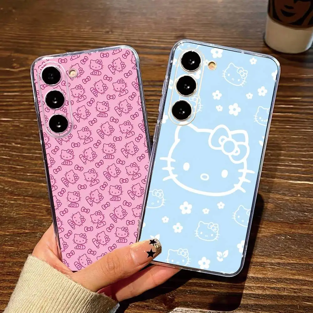 Cute C-Cartoon K-Kittys Phone Case For SamsungA12,20,21S,30,31,40,50,51,52,70,71 Transparent Cover
