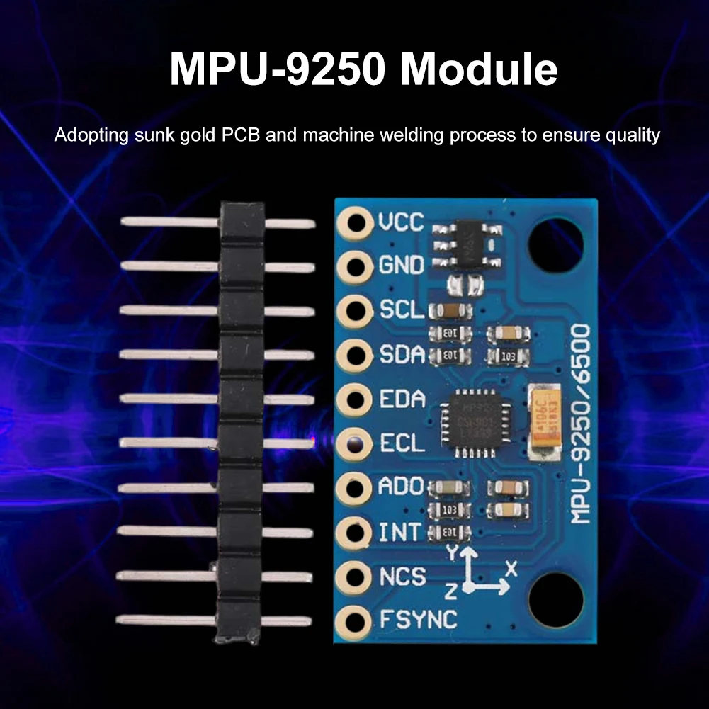 GY-9250 MPU9250 9-axis/9-axis Attitude Sensor Board Module IIC/SPI Gyro+Accelerator+Magnetometer Measurement Sensor Module 3-5V