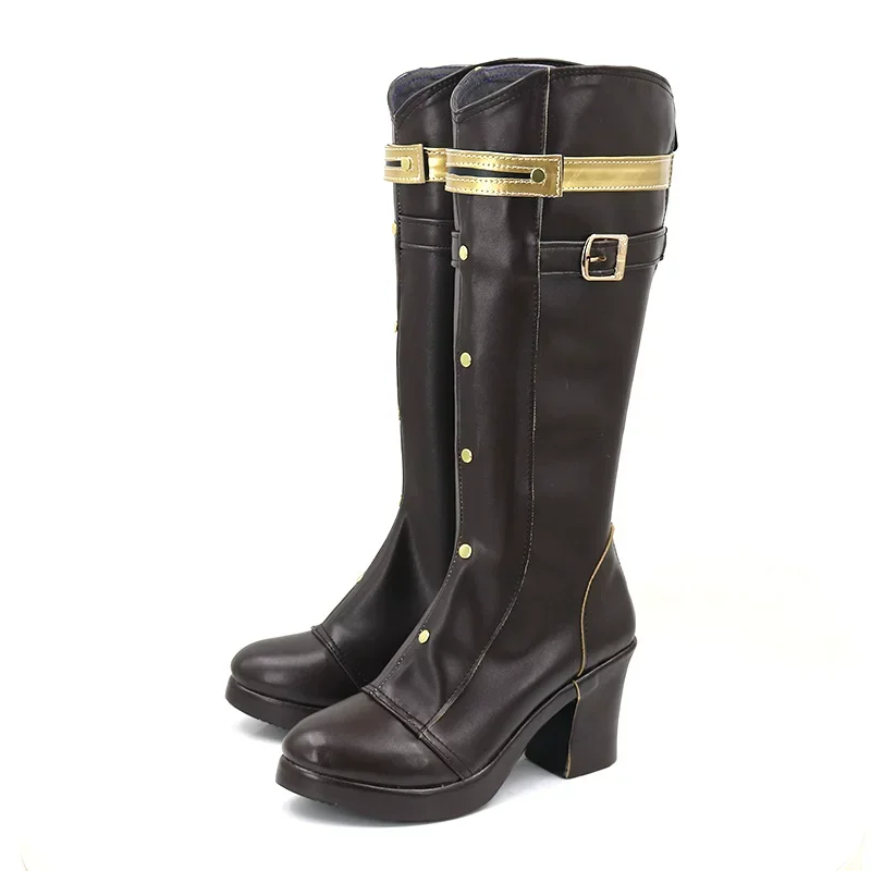 

Anime LOL Arcane Caitlyn Cosplay Shoes Black Men Women Boots Custom Made