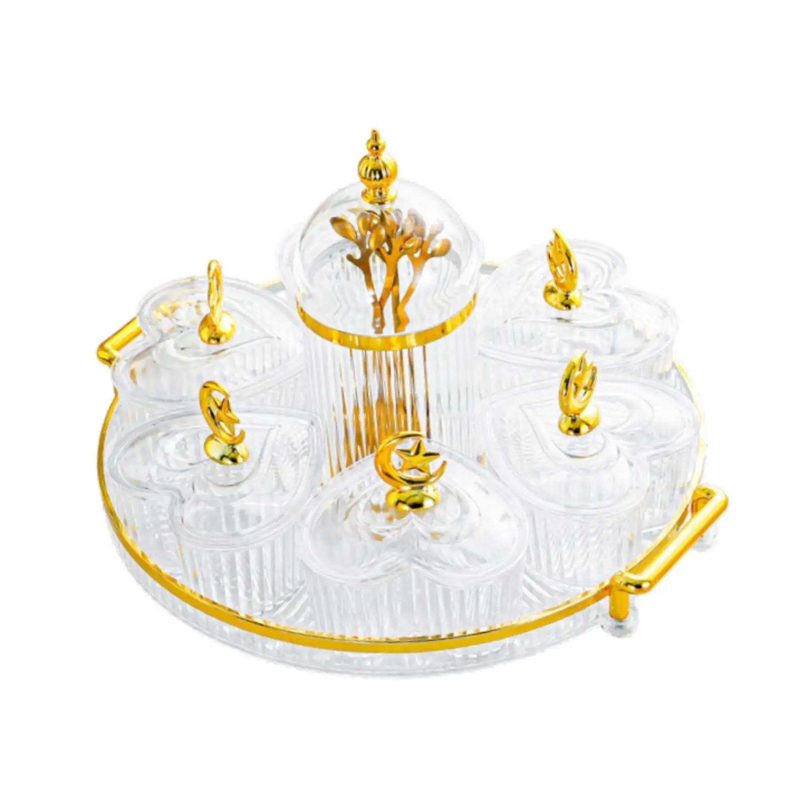 

Dried Fruit Snack Serving Plate with Forks Creative Multipurpose Appetizer Plate for Kitchen Holiday Cookies Fruit Snacks