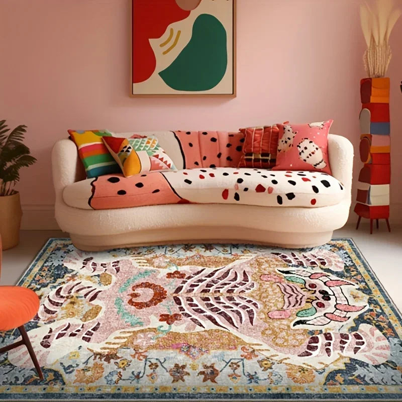 Tibetan Tiger Carpet Persian-Style Bedroom Area Rug Mat Exotic National Pattern Holiday Rectangle Bath Winter Decoration Rug
