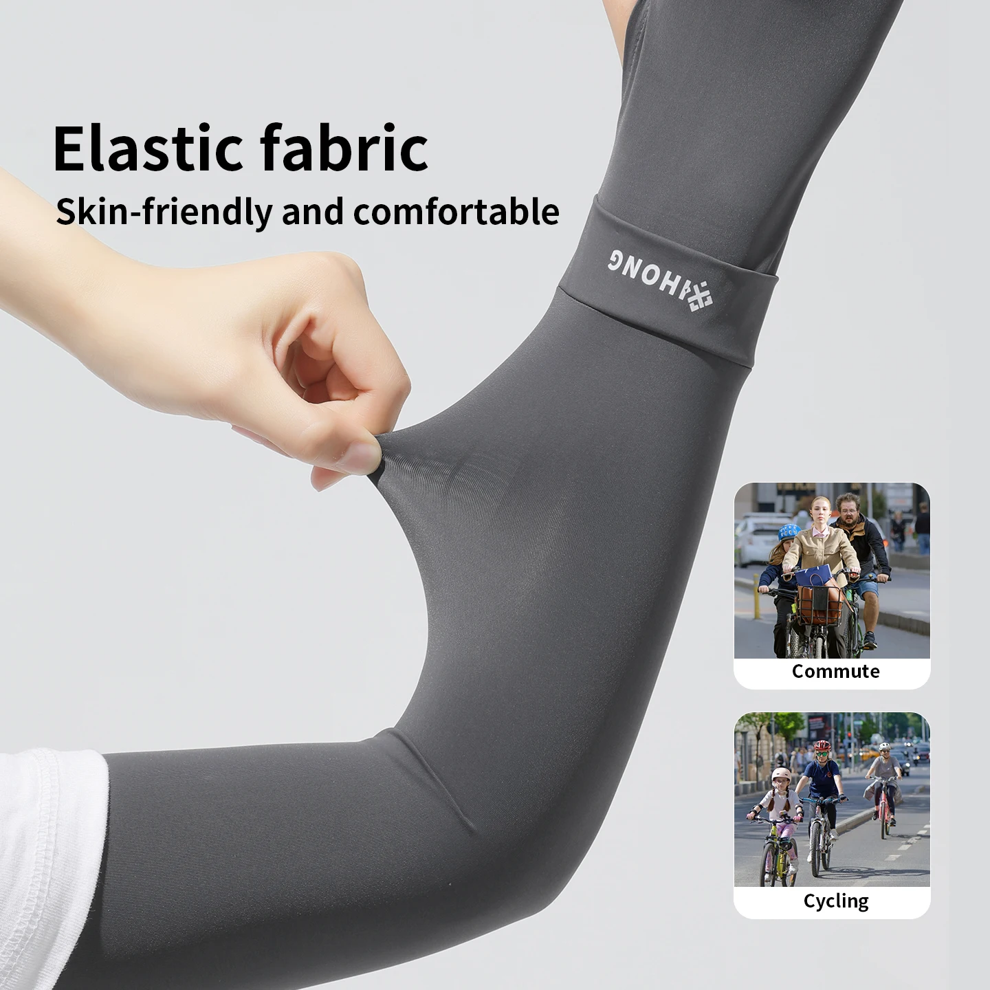 Summer women's sun protection sleeves, long-arm sleeves with thumb holes, ice sleeves, suitable for outdoor sports and cycling view 3