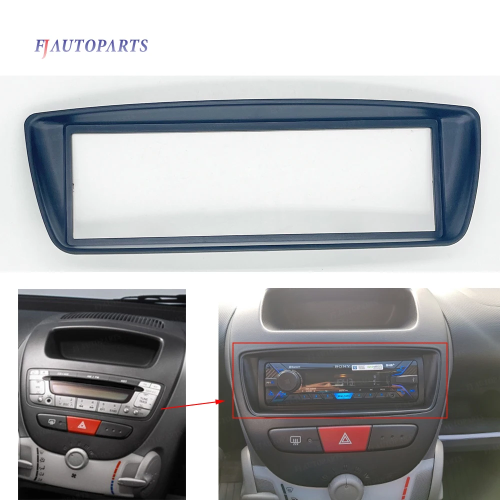 Stereo Radio Fascia Panel Frame for Citroen C1 Peugeot 107 Toyota Aygo Audio Interior Cover Trim