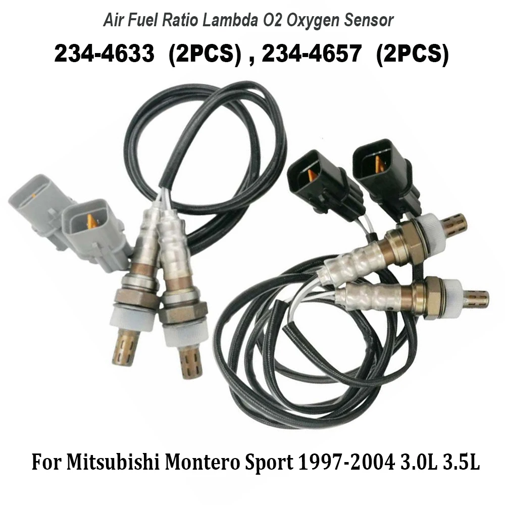 

4PCS O2 Oxygen Sensor Front Rear for 1997-2004 Mitsubishi Montero Sport 3.0L V6 or Mitsubishi 234-4633 13801 SG1225 234-4657