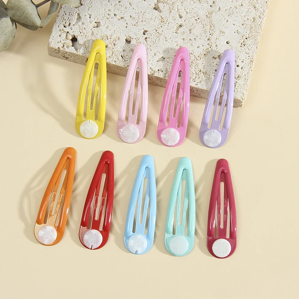 

Cwllrn Girls Soild Color Base BB Clip for Kids Barrette DIY Handmade Colorful Hairpins Hairgrip Hair Style Accessories Tools 5cm