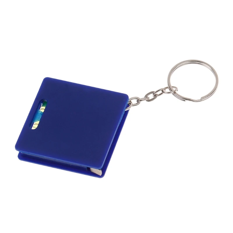 Multifunctional Key Rings Tape Measure with Horizontal Bubble Level Square Ruler