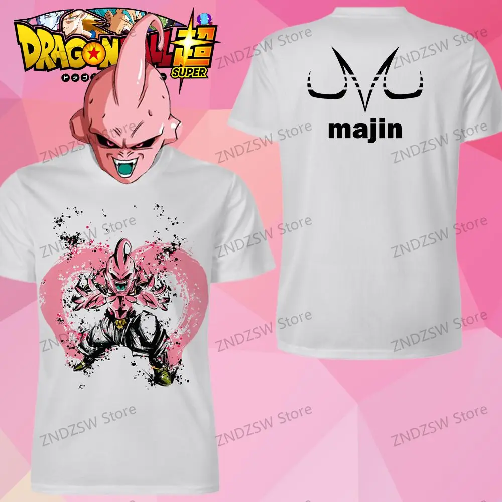 

110-6XL Summer 2024 Dragon Ball Majin Buu Men's T Shirt Y2k Cool Quick Dry Streetwear Hip Hop 3D Tops Harajuku Style Anime Mens