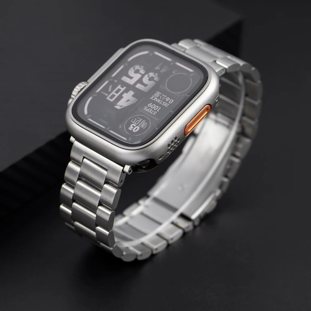 Armband + Gehäuse für Apple Watch Band 46 mm 42 mm 44 mm 45 mm 41 mm Vollständige Abdeckung Metall-Edelstahlband Iwatch Serie 11 10 9 8 7 6 SE 5 – Detail 7