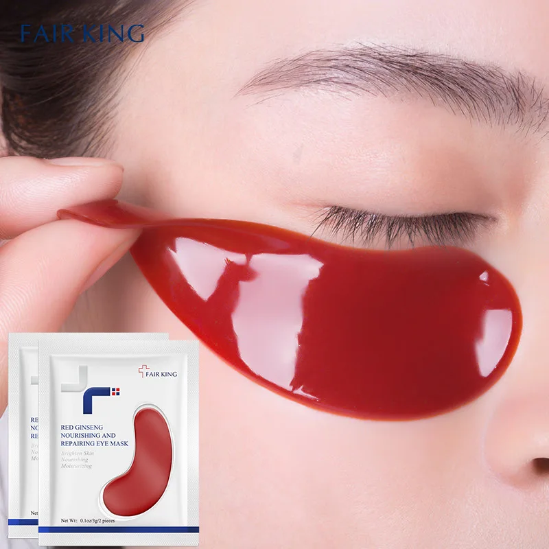 FAIRKING Red Ginseng Swelling  Moisturizing Eye Mask Removing Dark Circles Eye Mask Nourishes the Skin Around the Eyes 10pcs