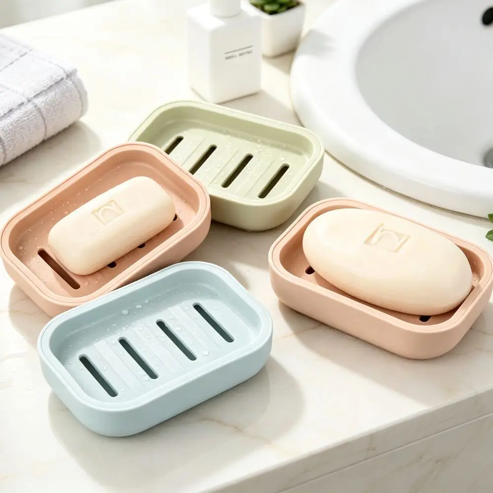 1/2pcs Multi‑Color Sealed Soap Dish with Drainage, Dust‑proof Box for Shower Camping Daily Bathroom Storage YMY