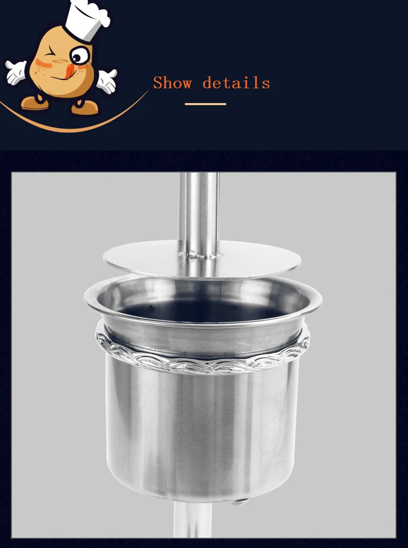 

Stainless Steel Mashed Potato Press Machine Hand Press Long Large French Fries Chips Maker