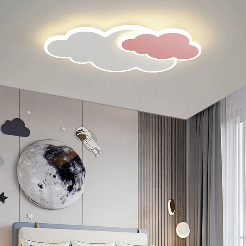 

Creative White Cloud Boy Girl Study Fixture Lustre Home Decor Living Room Lights AuroraRealm Children's Bedroom LED Ceiling Lamp