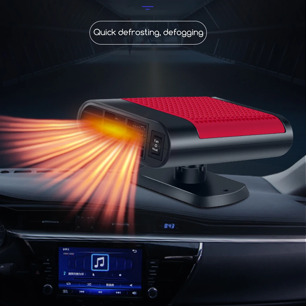 Car Demister Fan 12V Cigarettes Lighter Rapid Defogging & Defrosting Foggy Rainy Driving