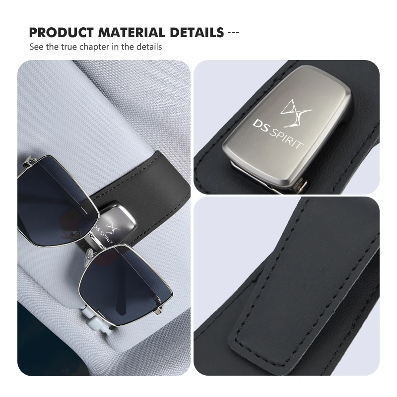 Car Glasses Holder Strong Magnet Sun Visor Eyeglasses Card Clip For DS 5 5LS679 WILD RUBIS E-Tense DIVINE