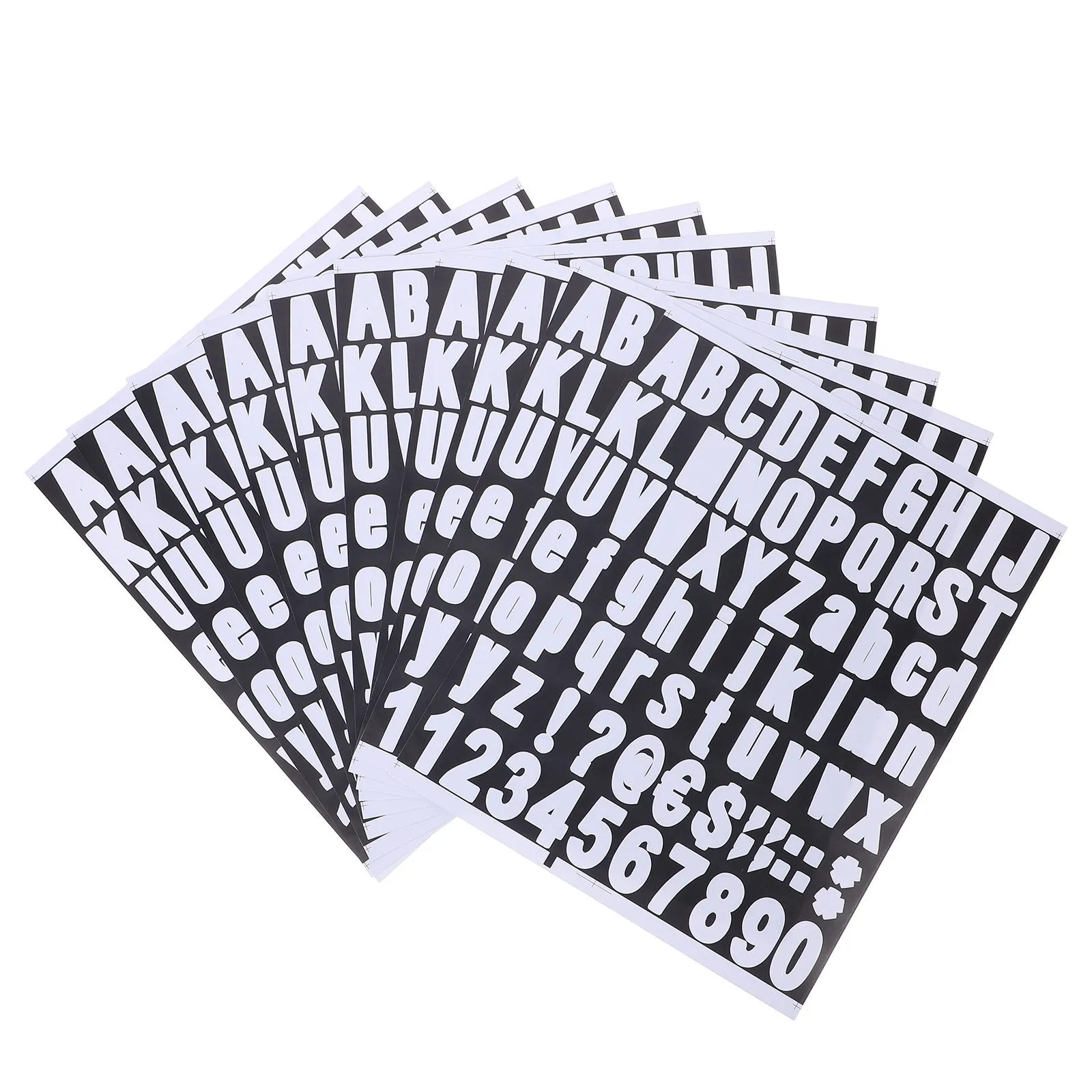 10Sheets Alphabet Number Stickers Adhesive Letter Decals for Home Office Business Address Phone Case Scrapbooking Crafts