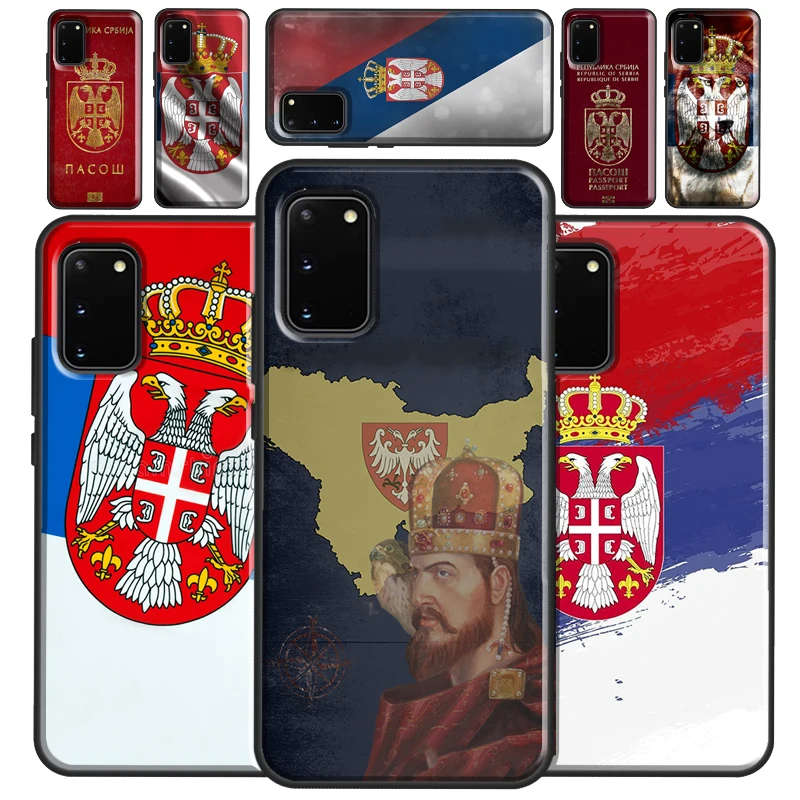 Flag of Serbia Serbian Case For Samsung Galaxy S22 S21 S23 Ultra Note 20 S8 S9 S10 Note 10 Plus S20 FE Back Cover