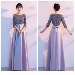 XXBY-0702#Female New Long Skirt Choral Performance Dress Female Host Competition Recitation Evening Dress Party prom Dresses