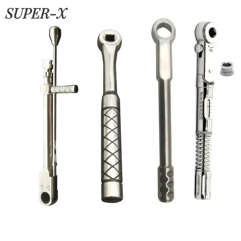 SUPER-XStainless Steel Dental Implant Torque Ratchet Wrench Tools Dental Handpiece Repair Tool Dental Prosthetic10-70NCM10-50NCM