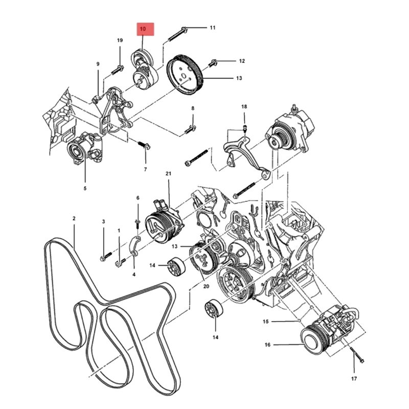 5072440AB Belt Tensioner Assembly Engine Tensioning Wheel For Jeep Liberty KJ 2.8L 2002-2007