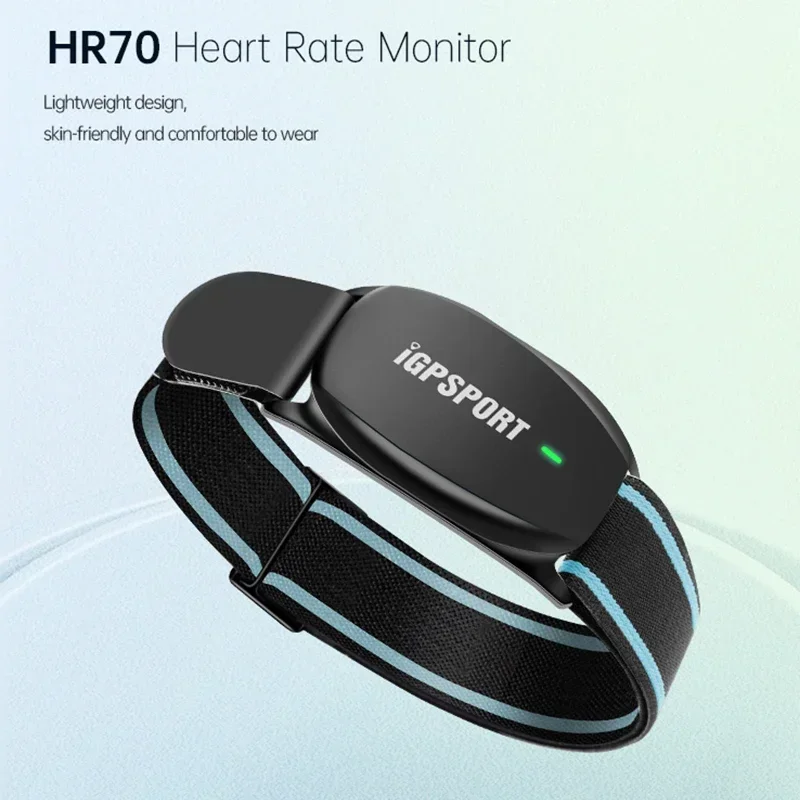 IGPSPO Heart Rate Sensor, HR70, Dual Mode ANT, Bluetooth with Arm Strap, Cycling Computer, Bike for Wahoo Garmin Sports Monitor