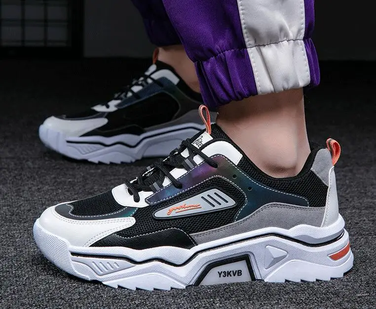 

Мужская обувь, модные кроссовки, мужские спортивные кроссовки, дышащая прогулочная обувь, нескользящие теннисные туфли на шнуровке, zapatillas