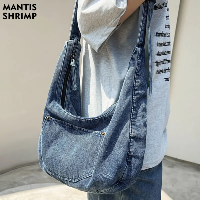 Women Bag New Trend Classic Denim Cloth Pack High Quality Female Shoulder Messenger Casual Gilrs Hobos Crossbody Bags for Woman