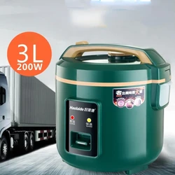 Car Rice Cooker 24V Large Van 3 Liter Steamer 24 Volt 1-2-4 Person Trailer Car Cooker