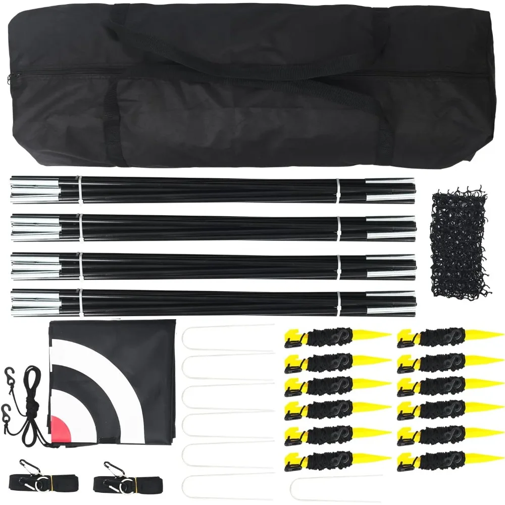 Aggiorna la rete e la struttura della gabbia da battuta per baseball e softball da 30 piedi, grande rete per gabbie da battuta con struttura in acciaio per la casa - Batt da cortile