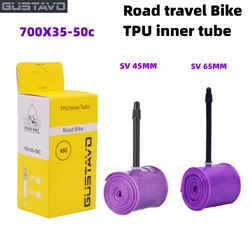 GUSTAVO Bicycle TPU Inner Tube 28inch 29inch 700C FV45/65mm For Road Bike Tire MTB Bike Tires Tube
