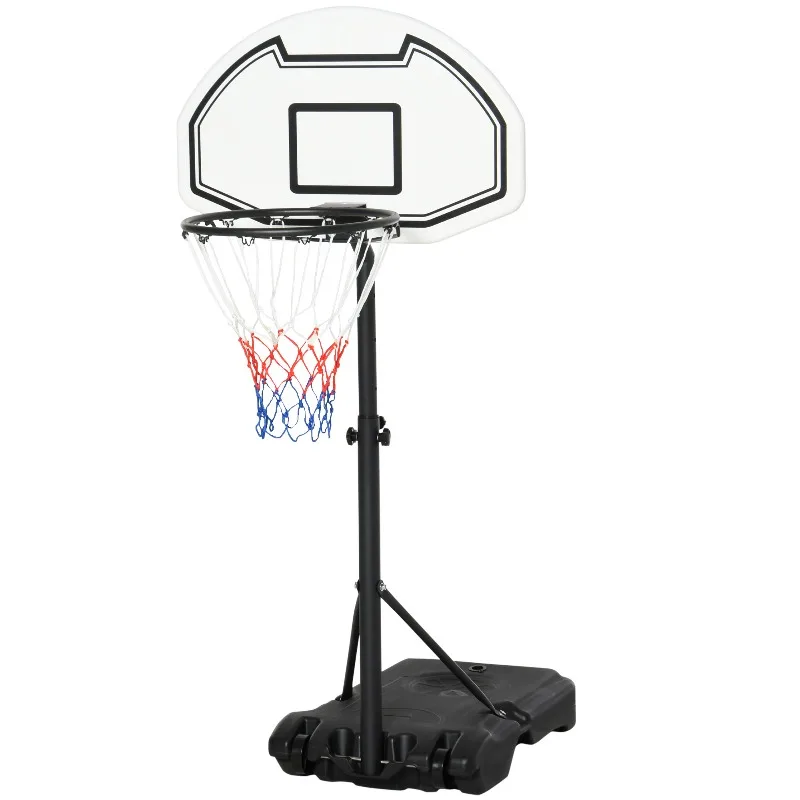 

Portable Poolside Basketball Hoop Stand - Adjustable Height 3'-4' X 30' Backboard - Durable Outdoor Basketball System Goal