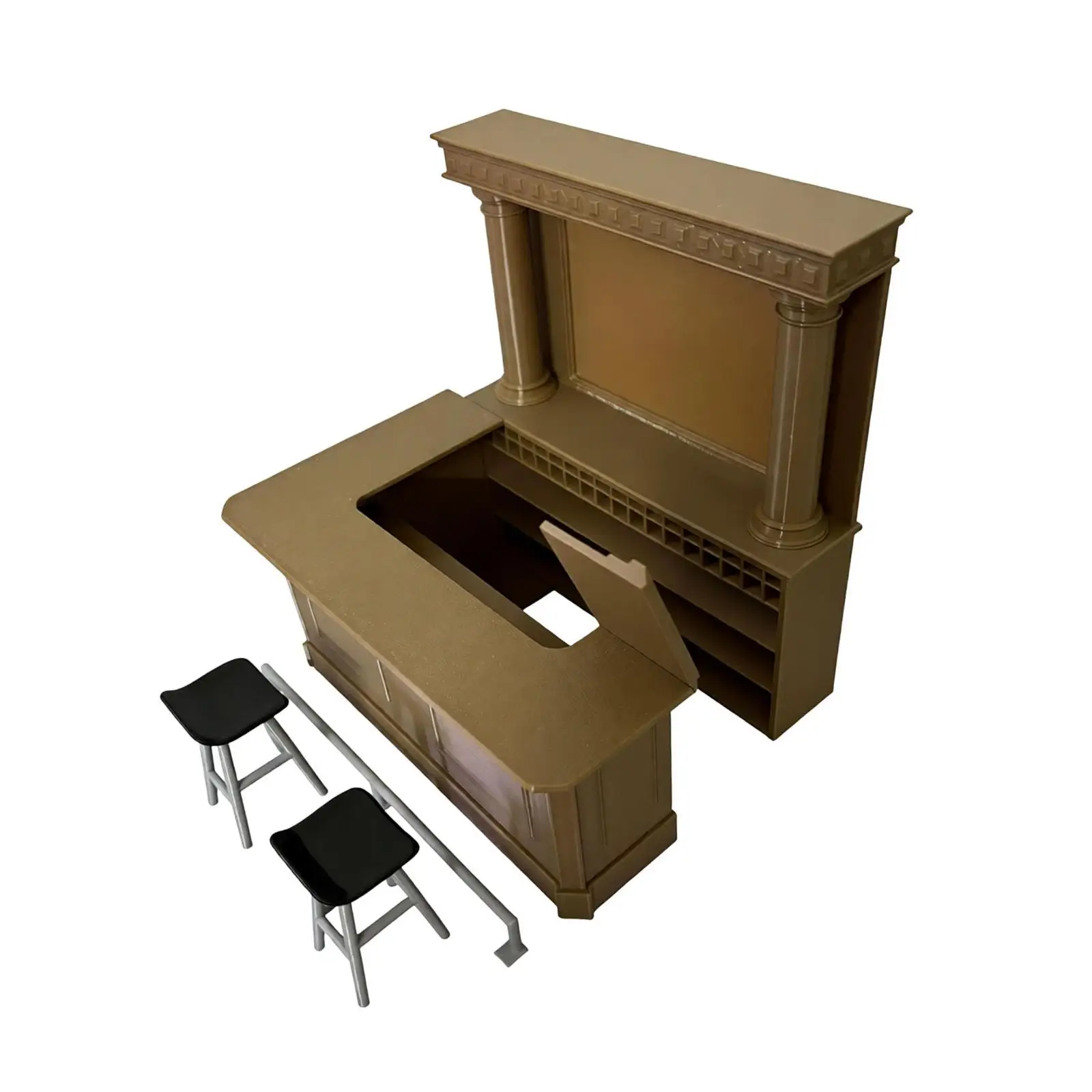 Sgabelli da bancone bar Set parti fai da te da collezione 1/12 mobili giocattolo accessori per la decorazione della casa delle bambole per bambini paesaggistici in miniatura
