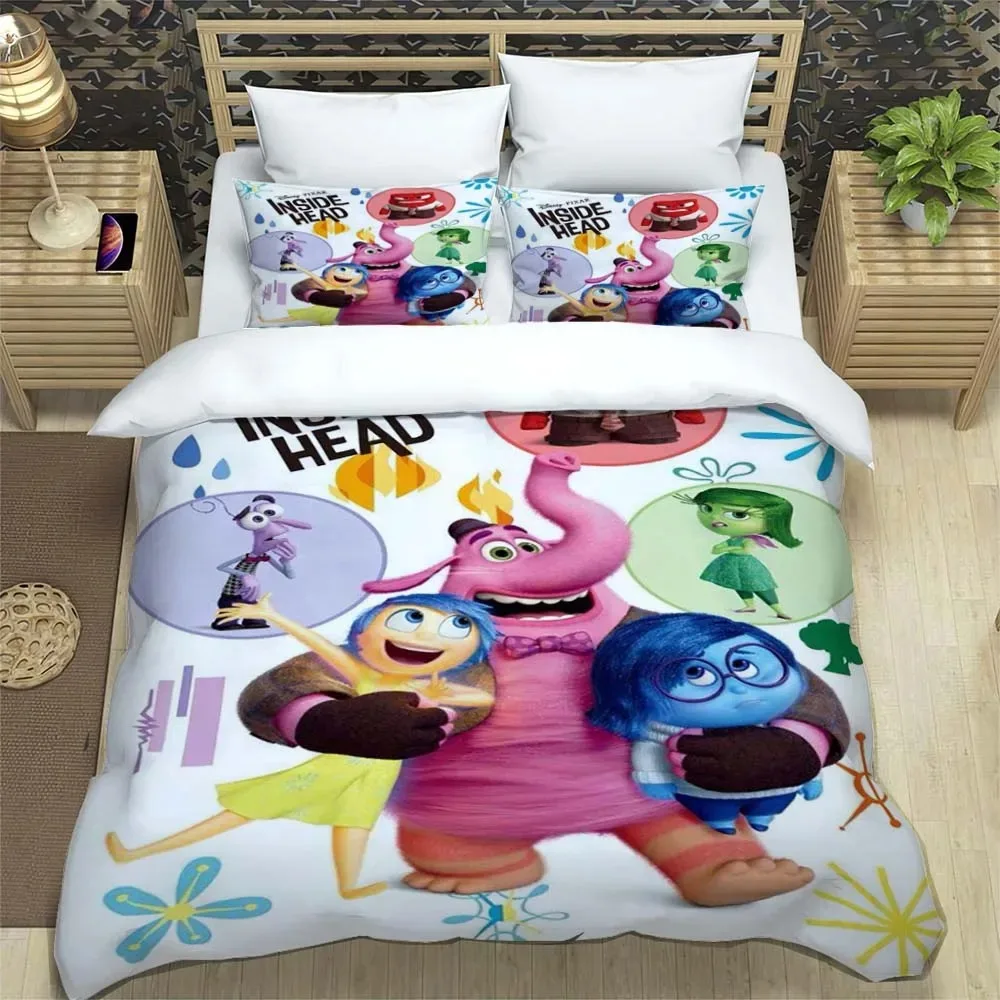 

Bedding Set ,Disney Inside Out Cartoon Cute Duvet Cover Pillow Cover Home Bedroom Decor Duvet Cover Gift Boy Girl Quilt Set