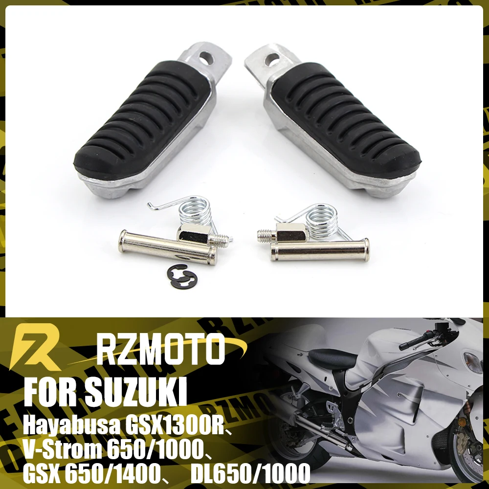 Front Foot Rests Pedal Bracket Assembly Kit For SUZUKI Hayabusa GSX1300R GSX650 GSX1400 DL650 DL1000 Motorcycle Folding Parts