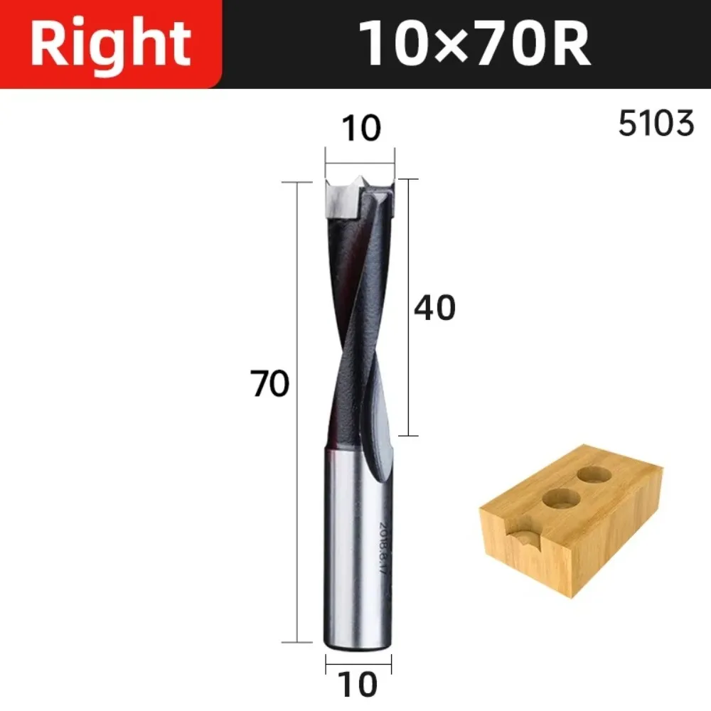 New 2 Flute Drill Bits 10mm Shank Left/Right Row Drill Carbide Woodworking Tools Wood Alloy