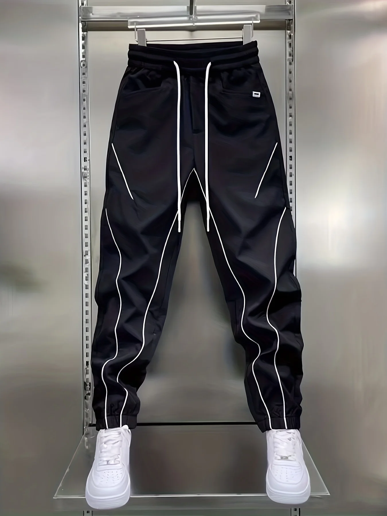 

Мужские леггинсы нового стиля, брюки на весну и осень, дышащие и быстросохнущие спортивные брюки, повседневные и универсальные длинные брюки,