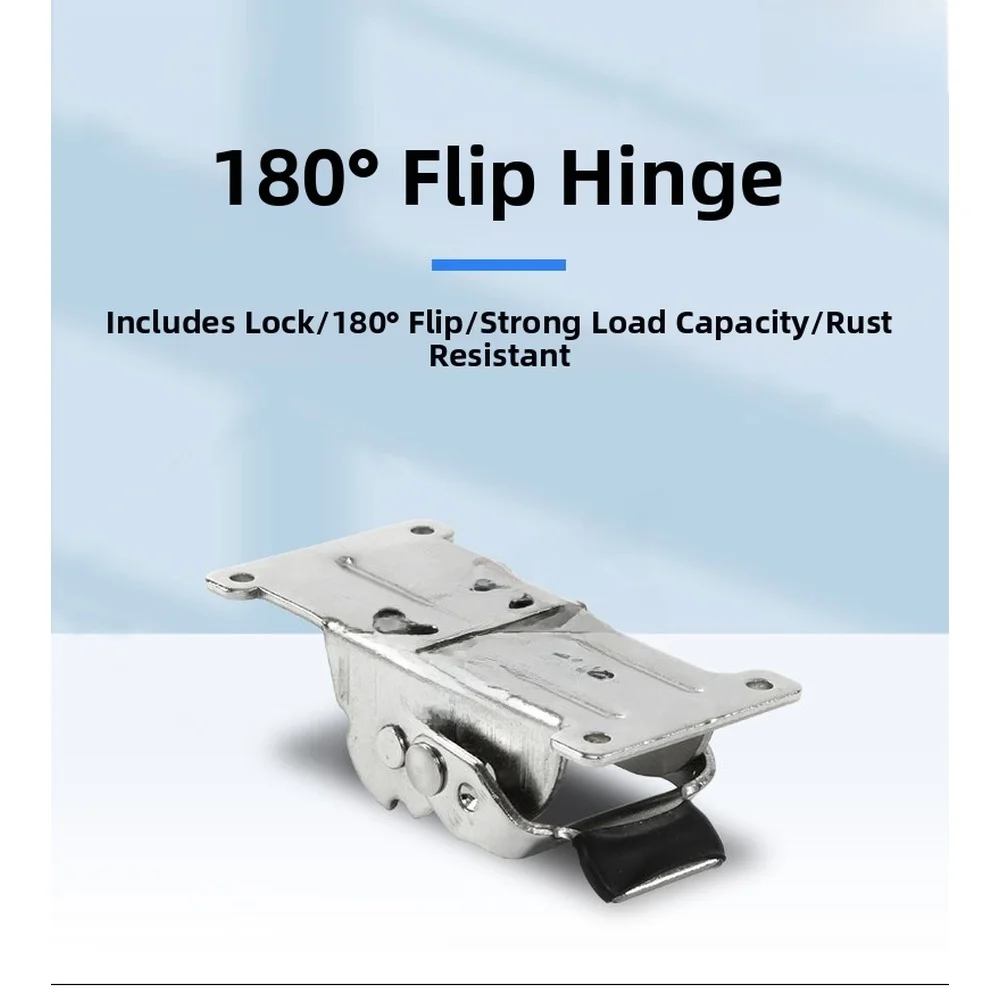 

Cold Rolled Steel Heavy Duty 180 Degree Folding Hinge with Locking Mechanism for Flexible Tabletop Extension Applications