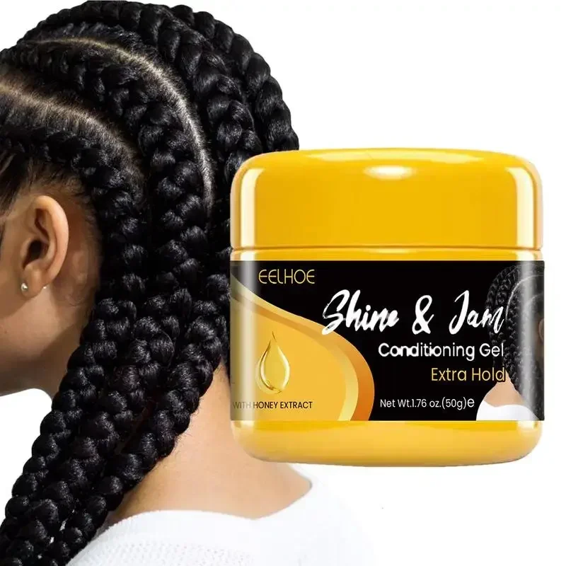 

50g Hair Braiding Gel Styling Control Smooth Long Lasting Styling Braiding Gel Tames Frizz Edges Hair Gel Twist Styling Wax