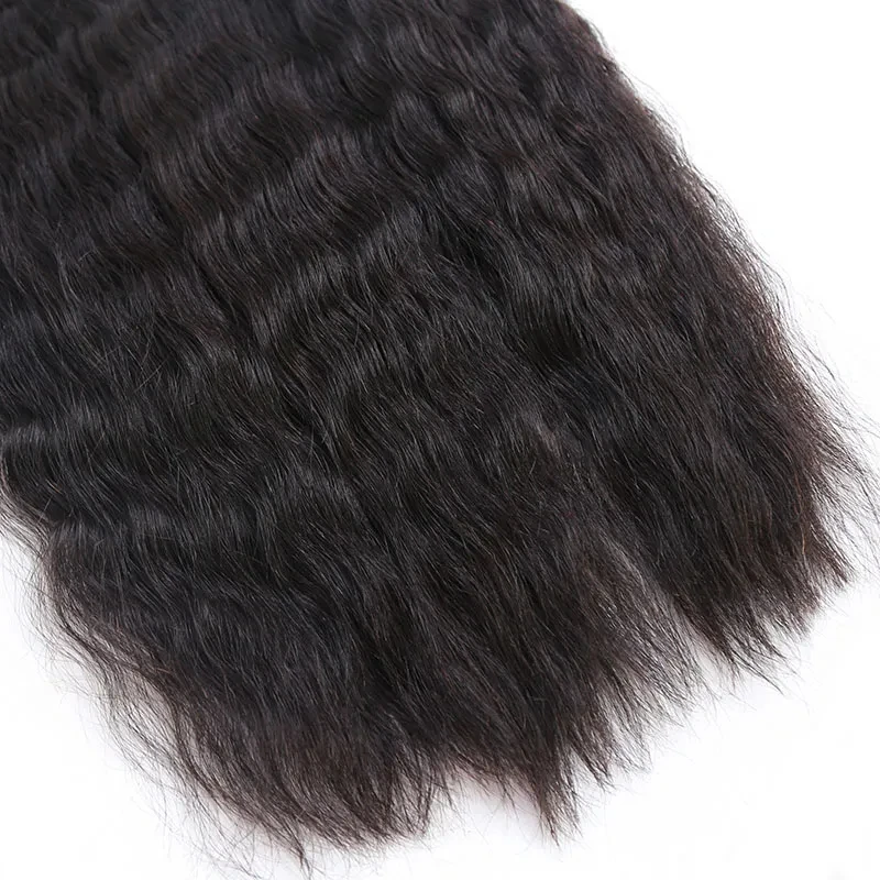 Kinky Straight Bulk Hair For Braiding Natural Color 100% Unprocessed Human Hair Extensions No Weft Yaki Straight Hair Bulk