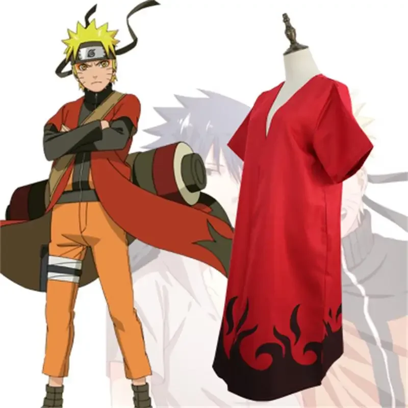 Akakashi Umhänge Cosplay Kostüm Uzumaki Kakashi Stirnband Outfit Erwachsene Männer Anzüge japanische Cartoon Kostüme Umhang Top Hosen heiß